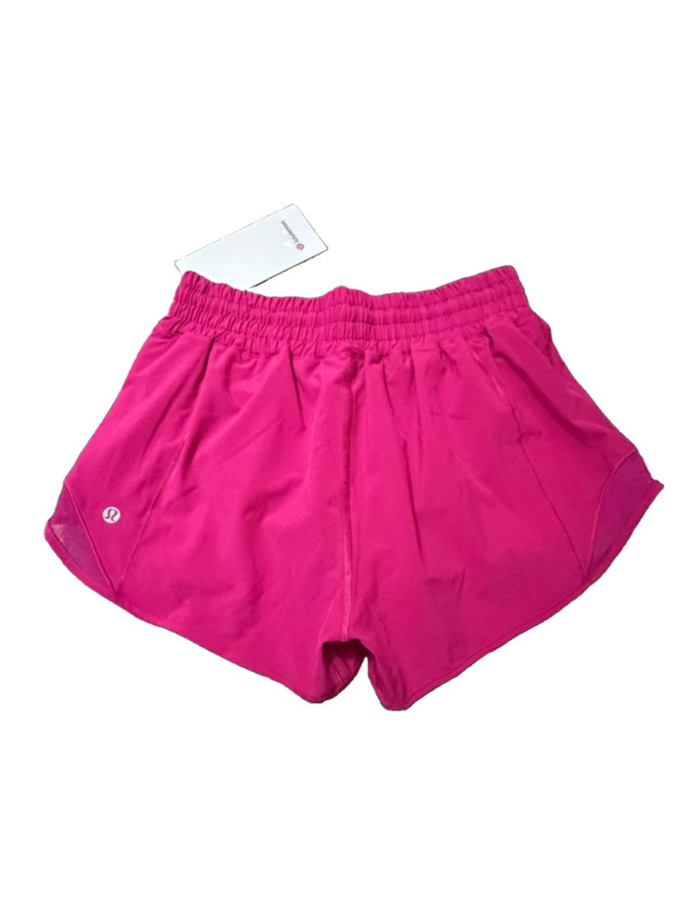 LULULEMON HOTTY HOT HIGH RISE 4” SHORT LINED PINK FLARE COLOR SIZE 12